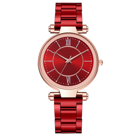Reloj de Cuarzo Casual para Dama Estudiante con Correa de Acero