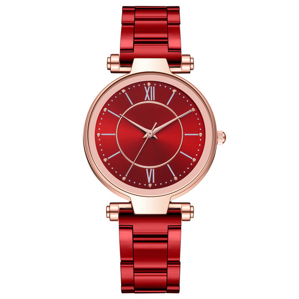 Reloj de Cuarzo Casual para Dama Estudiante con Correa de Acero