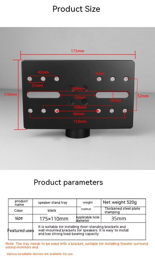 Bandeja de Soporte Universal para Proyector y Laptop, Placa Metálica para Trípode - Image 21