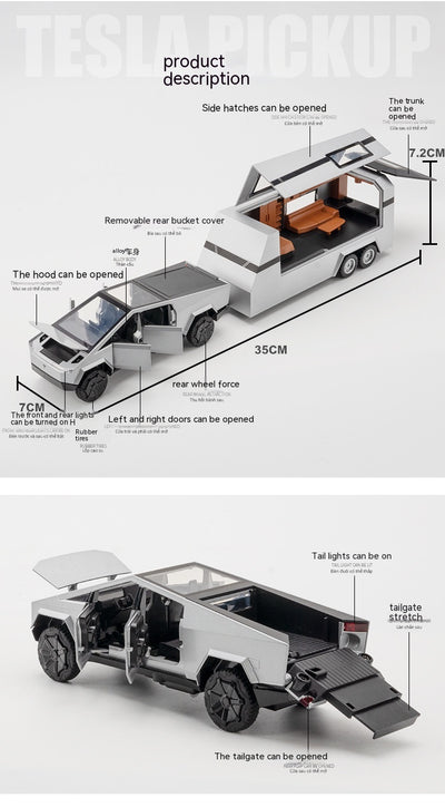 Camión Remolque Tesla 1:32 Modelo Aleación Die-Cast Premium - Image 11