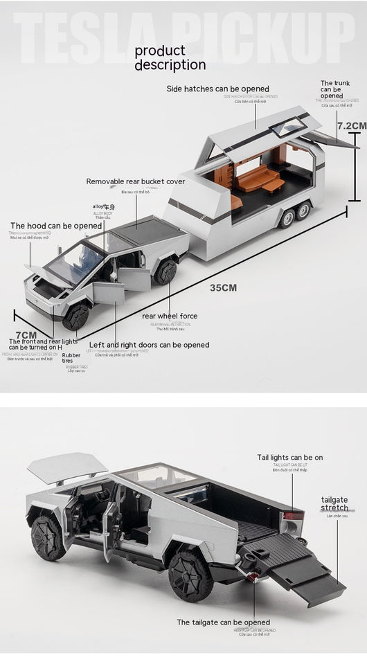 Camión Remolque Tesla 1:32 Modelo Aleación Die-Cast Premium - Image 11