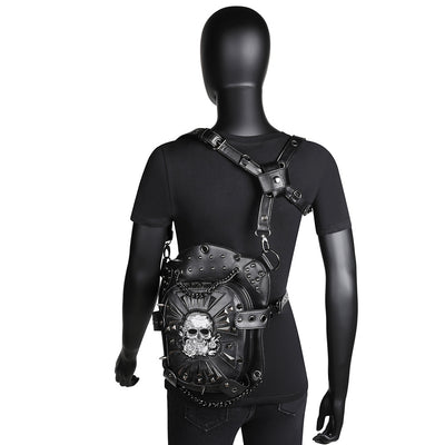 Bolso Bandolera Punk Calavera Multifuncional - Image 4