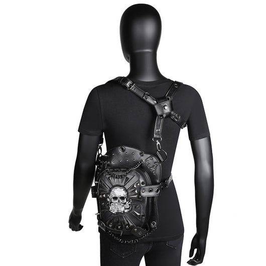 Bolso Bandolera Punk Calavera Multifuncional - Image 4