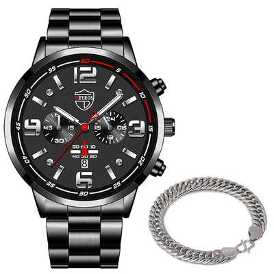 Reloj de Cuarzo para Hombre con Banda de Acero y Calendario Luminoso - Image 7