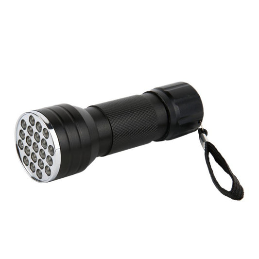 Linterna UV Ultravioleta 21 LED Aluminio - Detector de Seguridad Multifunción