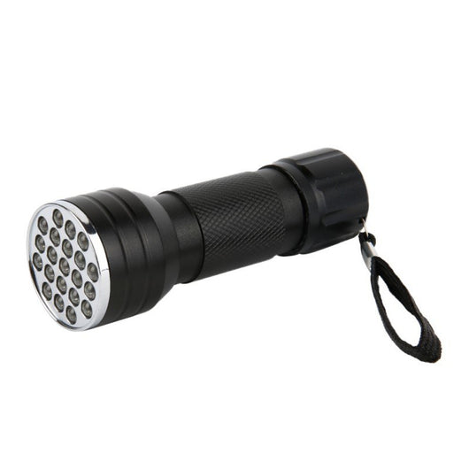 Linterna UV Ultravioleta 21 LED Aluminio - Detector de Seguridad Multifunción