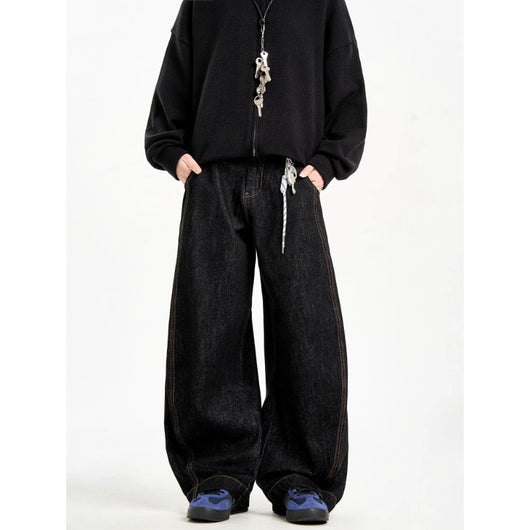 Pantalones Holgados Retro Estilo Sable con Patrón Cielo Estrellado para Hombre - Image 8
