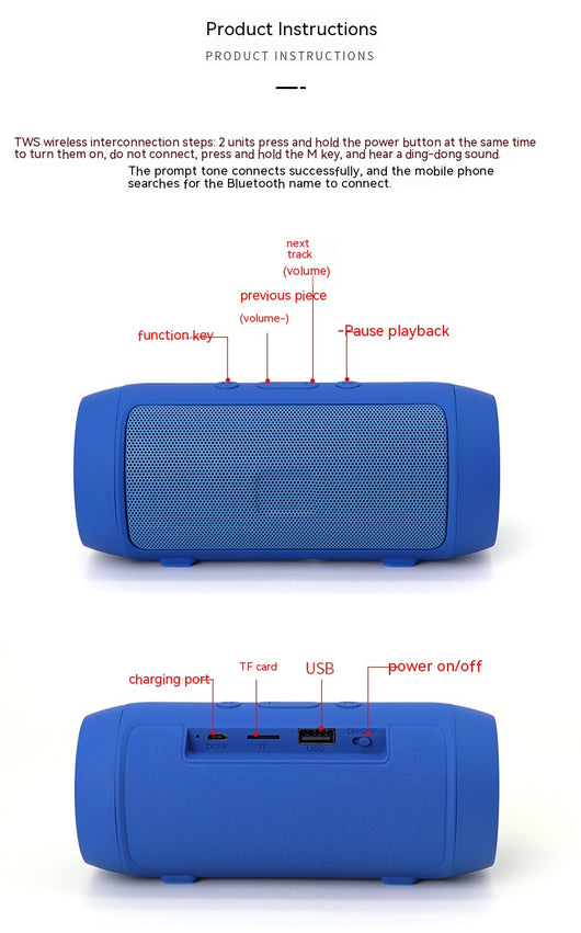 Parlante Bluetooth Portátil con Subwoofer para Exteriores - Image 11