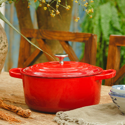 Olla de Hierro Fundido Esmaltada para Sopas y Guisos