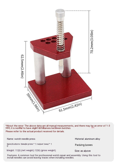 Prensador de Agujas para Reloj de Metal Rojo - Image 14