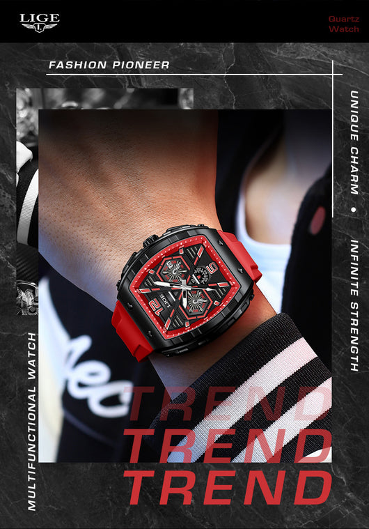 Reloj Deportivo Cuadrado Resistente al Agua con Calendario Multifuncional - Image 28