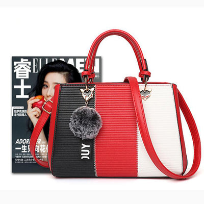 Bolso Crossbody Patchwork con Detalles de Pelotitas - Bolsa Mensajero Elegante para Mujer - Image 16