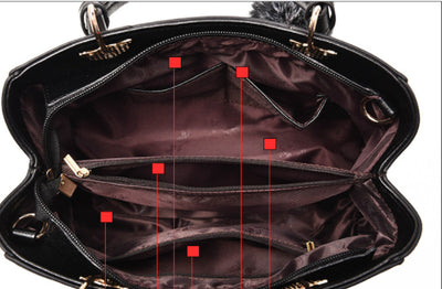 Bolso Crossbody Patchwork con Detalles de Pelotitas - Bolsa Mensajero Elegante para Mujer - Image 17