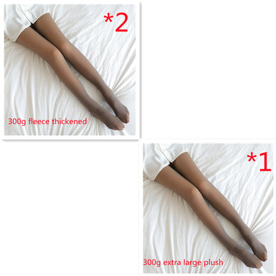 Leggings Térmicos Translúcidos Talla Grande con Forro Polar - Pantimedias Cálidas para Invierno - Image 74