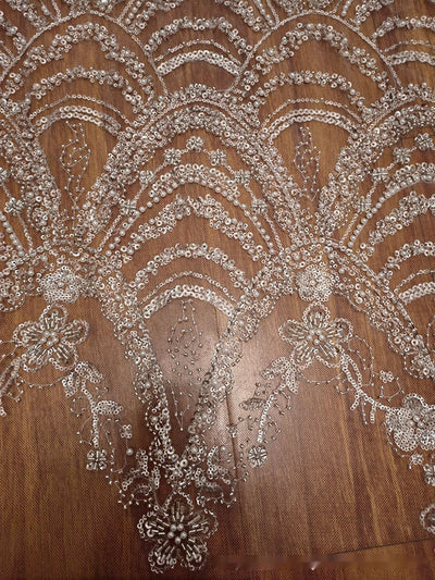 Vestido de Novia con Encaje de Lentejuelas y Perlas Efecto Onda - Image 8