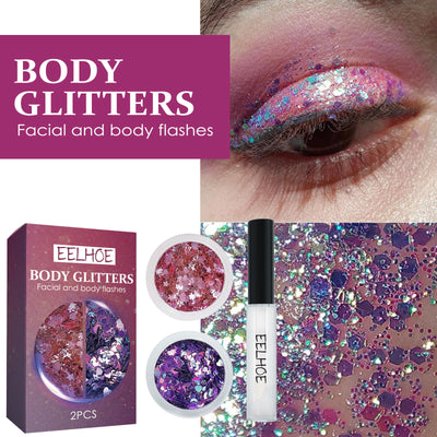 Maquillaje Facial y Corporal con Lentejuelas Brillantes - Image 6