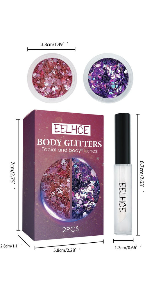 Maquillaje Facial y Corporal con Lentejuelas Brillantes - Image 10