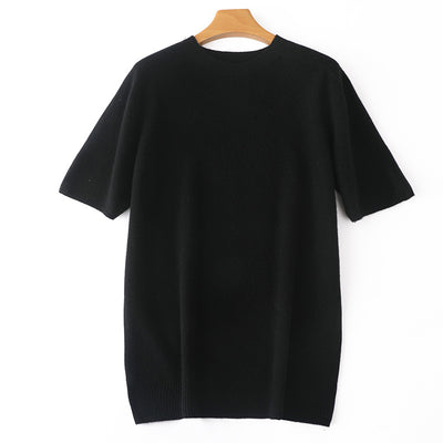Suéter Tejido Manga Corta Hombre - Camiseta Casual Color Sólido - Image 18