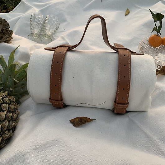 Manta de Picnic Premium con Asa de Cuero - Diseño Minimalista y Elegante - Image 13