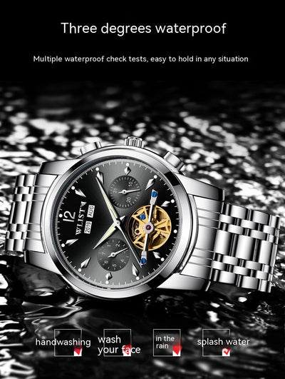 Reloj Mecánico Automático Multifunción Estilo Empresarial Coreano para Hombre - Image 10