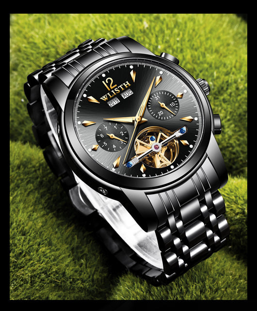Reloj Mecánico Automático Multifunción Estilo Empresarial Coreano para Hombre - Image 11