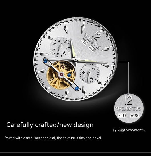 Reloj Mecánico Automático Multifunción Estilo Empresarial Coreano para Hombre - Image 14