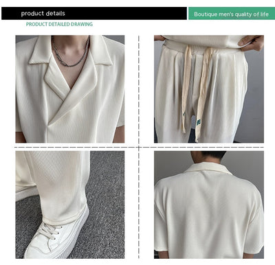 Conjunto Deportivo Hombre Camisa Ice Silk Verano - Set Dos Piezas Ocio - Image 23