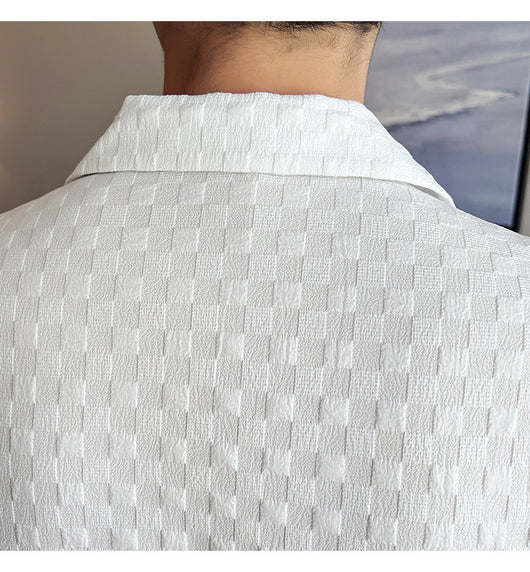 Camisa Casual de Manga Larga con Cuello Cubano - Image 39