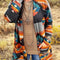 Cardigan Estampado 2 en 1 con Chal Convertible