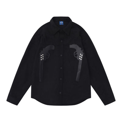 Chaqueta con Parches Bordados de Pistola - Manga Larga - Image 31