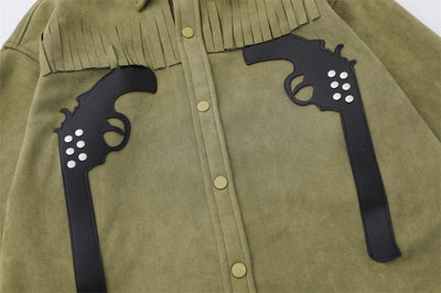 Chaqueta con Parches Bordados de Pistola - Manga Larga - Image 37