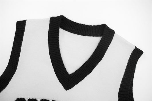 Chaleco Tejido Cuello V con Patrón Jacquard - Image 38