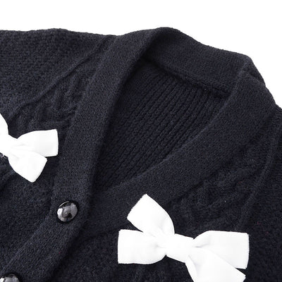 Cardigan Tejido con Moño Elegante - Corte Suelto para Mujer - Image 10