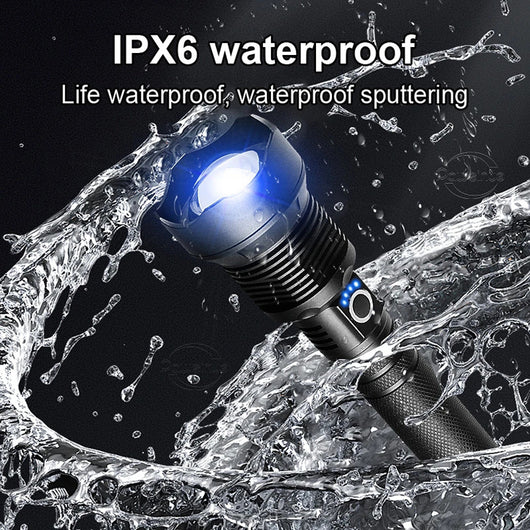Linterna LED Telescópica XHP70 con Carga USB y Zoom Ajustable - Image 20
