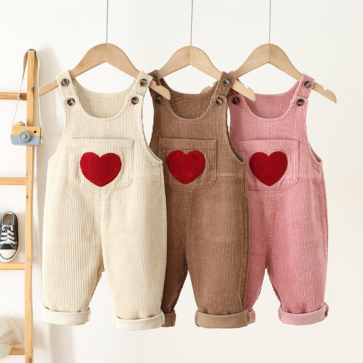 Enterizo de Pana con Tirantes y Bordado Love para Niños y Niñas - Image 30