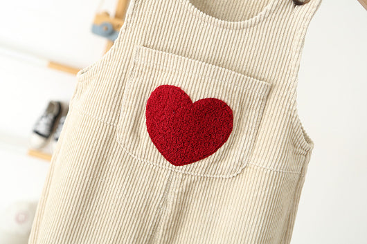 Enterizo de Pana con Tirantes y Bordado Love para Niños y Niñas - Image 38