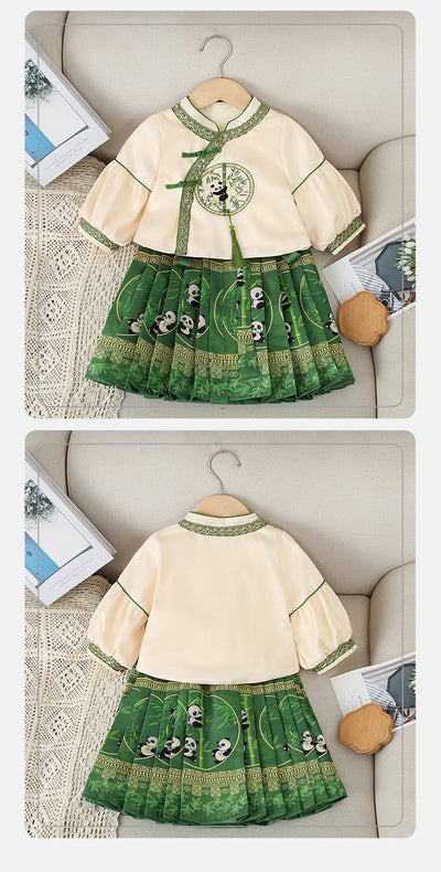Conjunto Infantil Estilo Nacional - Falda Caballo Chino Dos Piezas - Image 17