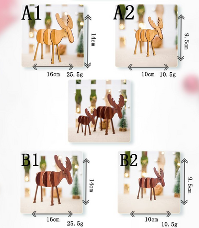Adornos Navideños de Reno en Madera Artesanal - Image 13