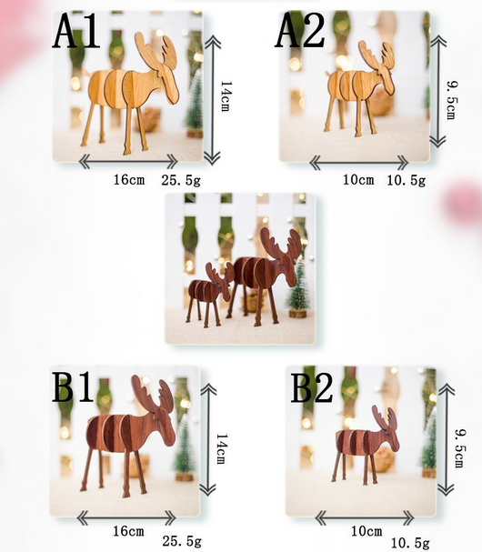 Adornos Navideños de Reno en Madera Artesanal - Image 13