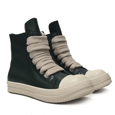 Botas Altas de Cuero Unisex - Sneakers Deportivos para Parejas Tallas Grandes - Image 12