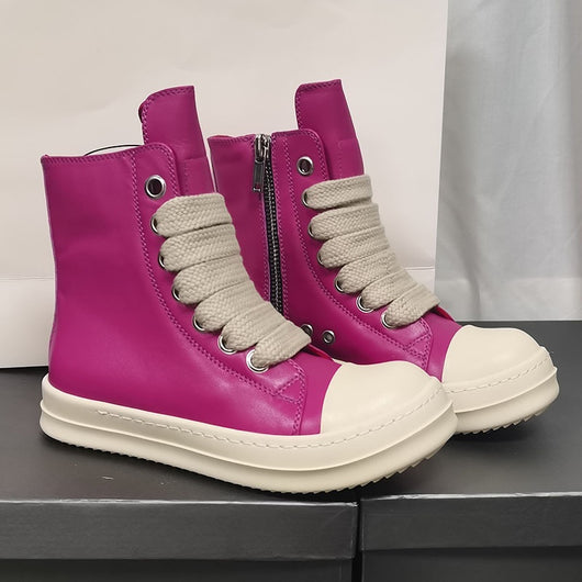 Botas Altas de Cuero Unisex - Sneakers Deportivos para Parejas Tallas Grandes - Image 15