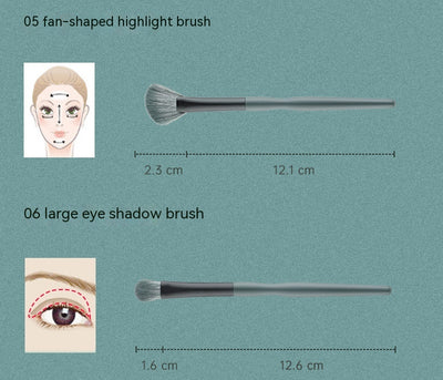 Set de 14 Brochas de Maquillaje Profesional Plátano - Image 12