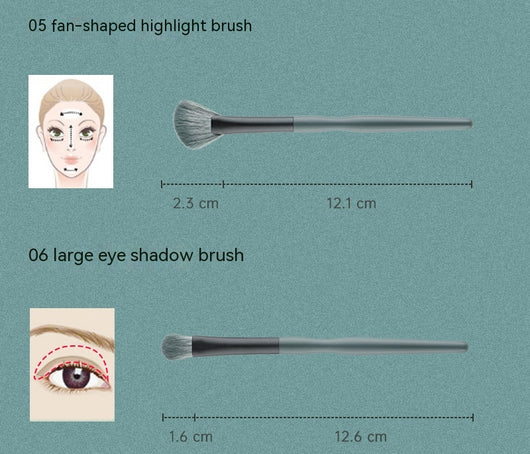 Set de 14 Brochas de Maquillaje Profesional Plátano - Image 12