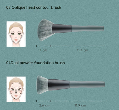 Set de 14 Brochas de Maquillaje Profesional Plátano - Image 13