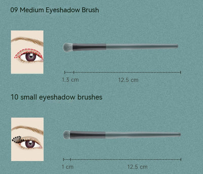 Set de 14 Brochas de Maquillaje Profesional Plátano - Image 14