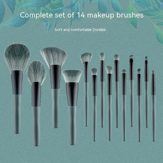 Set de 14 Brochas de Maquillaje Profesional Plátano - Image 19