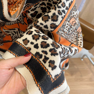 Bufanda Estampado Leopardo Jacquard para Mujer - Image 20