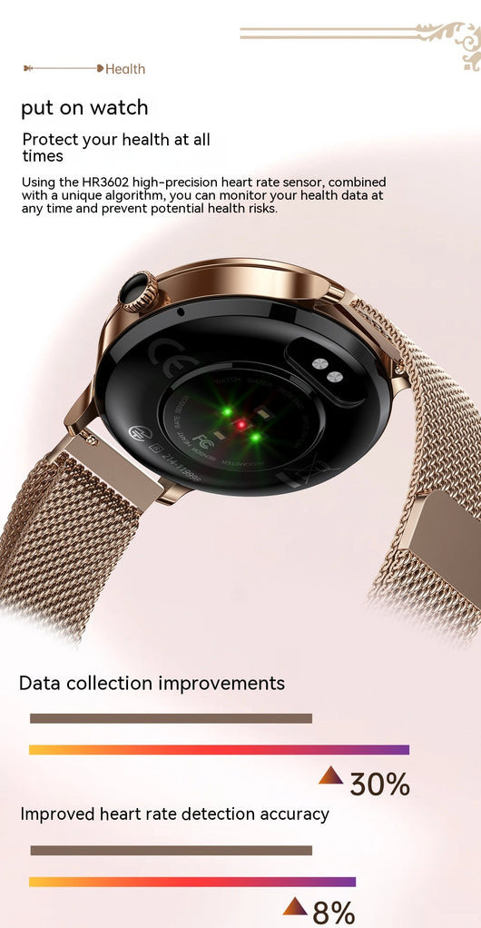 Reloj Inteligente AMOLED con Monitor de Presión Arterial y Llamadas Bluetooth - Image 9