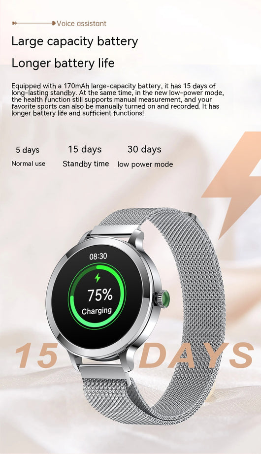 Reloj Inteligente AMOLED con Monitor de Presión Arterial y Llamadas Bluetooth - Image 11