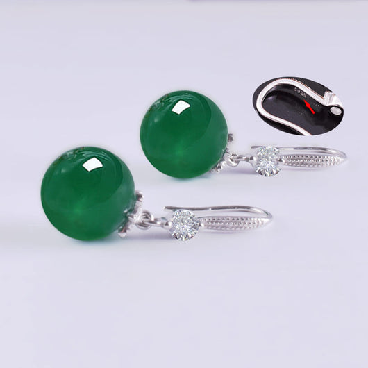 Aretes de Ágata Plata 925 Largos Hipoalergénicos para Mujer - Image 4